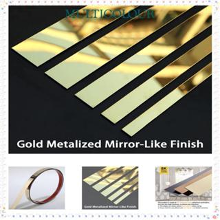 Guarnição De Moldagem De Parede De Espelho Multicolor , Adesivo Autoadesivo Dourado , Aço Inoxidável em Oferta na Shopee