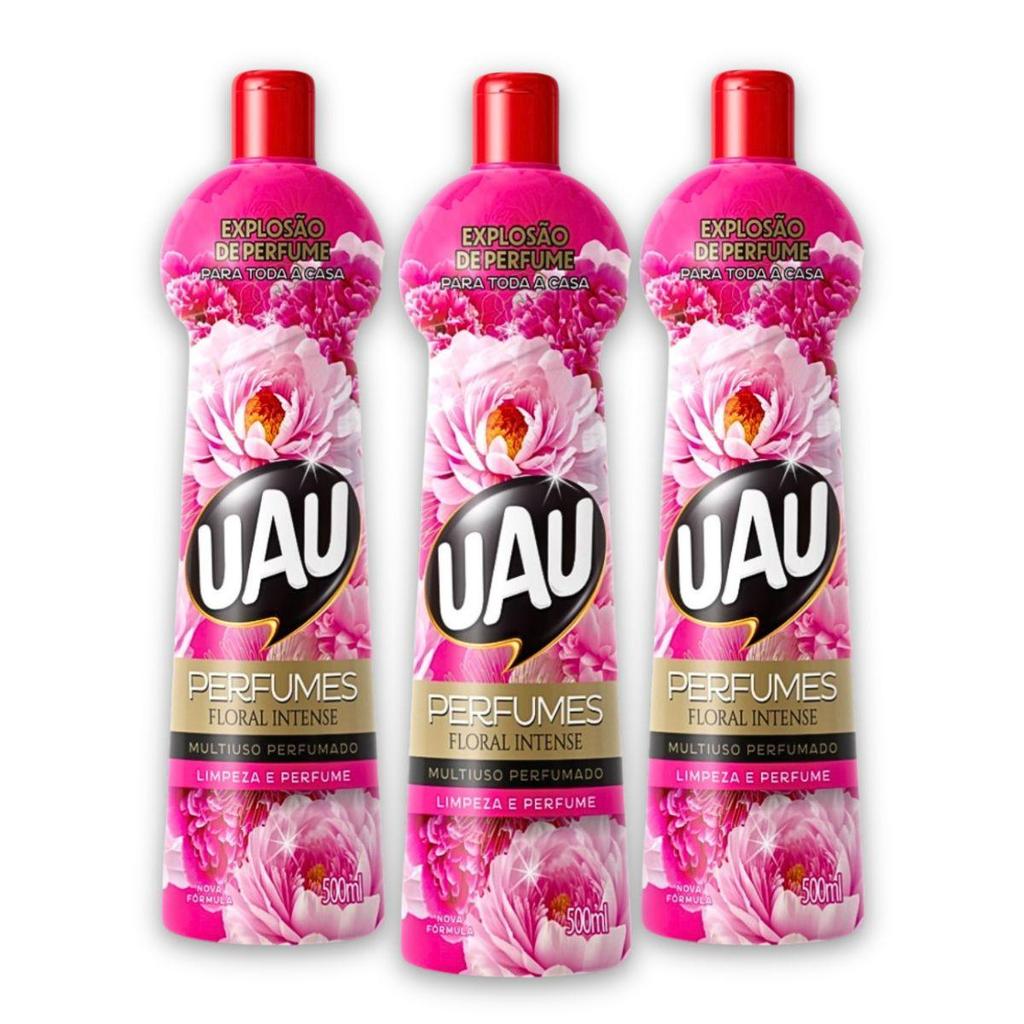 Kit 3un Limpador Multiuso 500ml Uau Floral em Oferta na Shopee