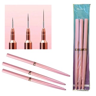 Kit 3 Pincel Ponta Ultra Fina - Dafu - Para Decoração Unha De Gel - Nail Art em Oferta na Shopee