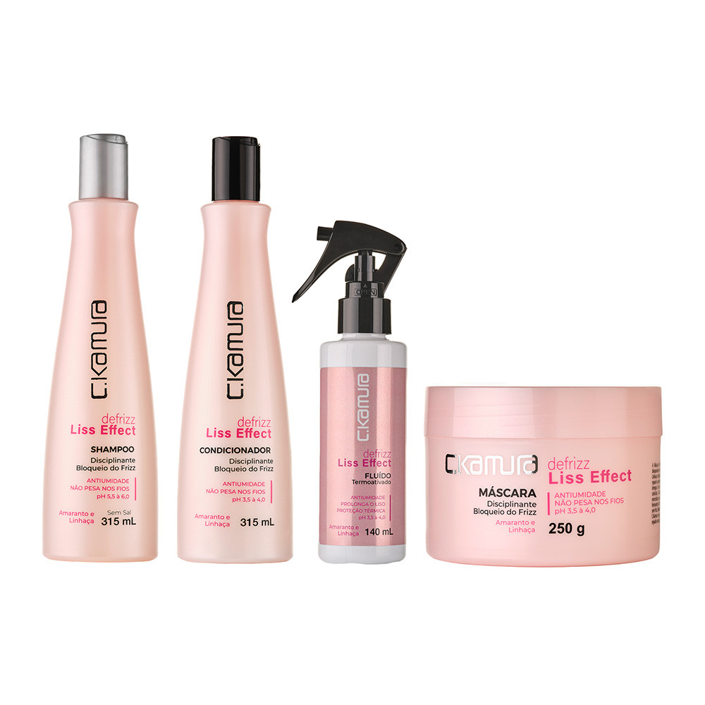 Kit Antifrizz Profissional C.Kamura Liss Effect 4 em 1 em Oferta na Shopee