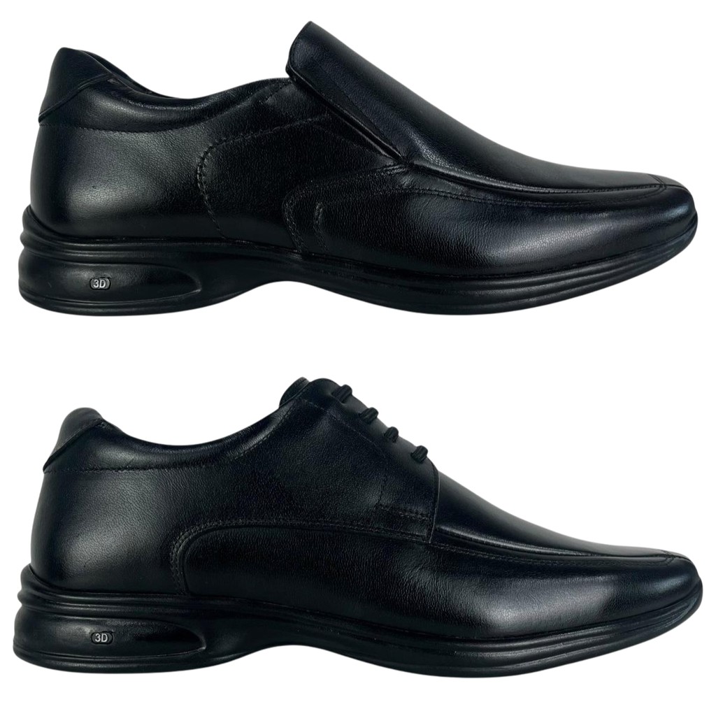 Sapato Social Masculino Jota Pe 3D Confort em Couro Legitimo Original