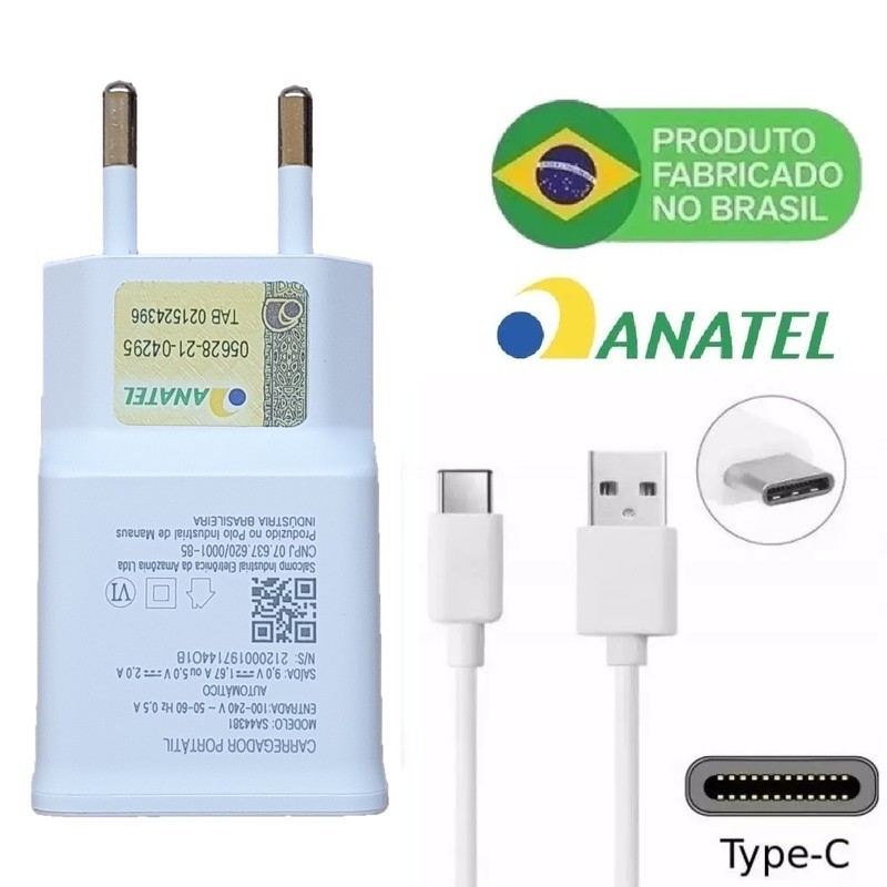 Carregador Para Samsung Turbo Tipo C Gala A21s A31 A30 A20