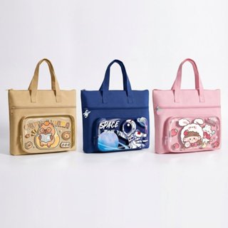 Pasta Maleta Escolar A4 Com Alça e Zíper Bolsa Organizadora Impermeável Grande Capacidade em Oferta na Shopee