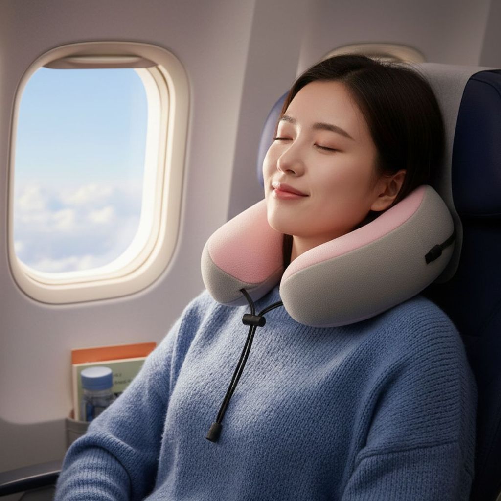 Almofada Massageadora portátil De Pescoço e Lombar para viagem Alívio de Dores e Tensão Muscular em Oferta na Shopee