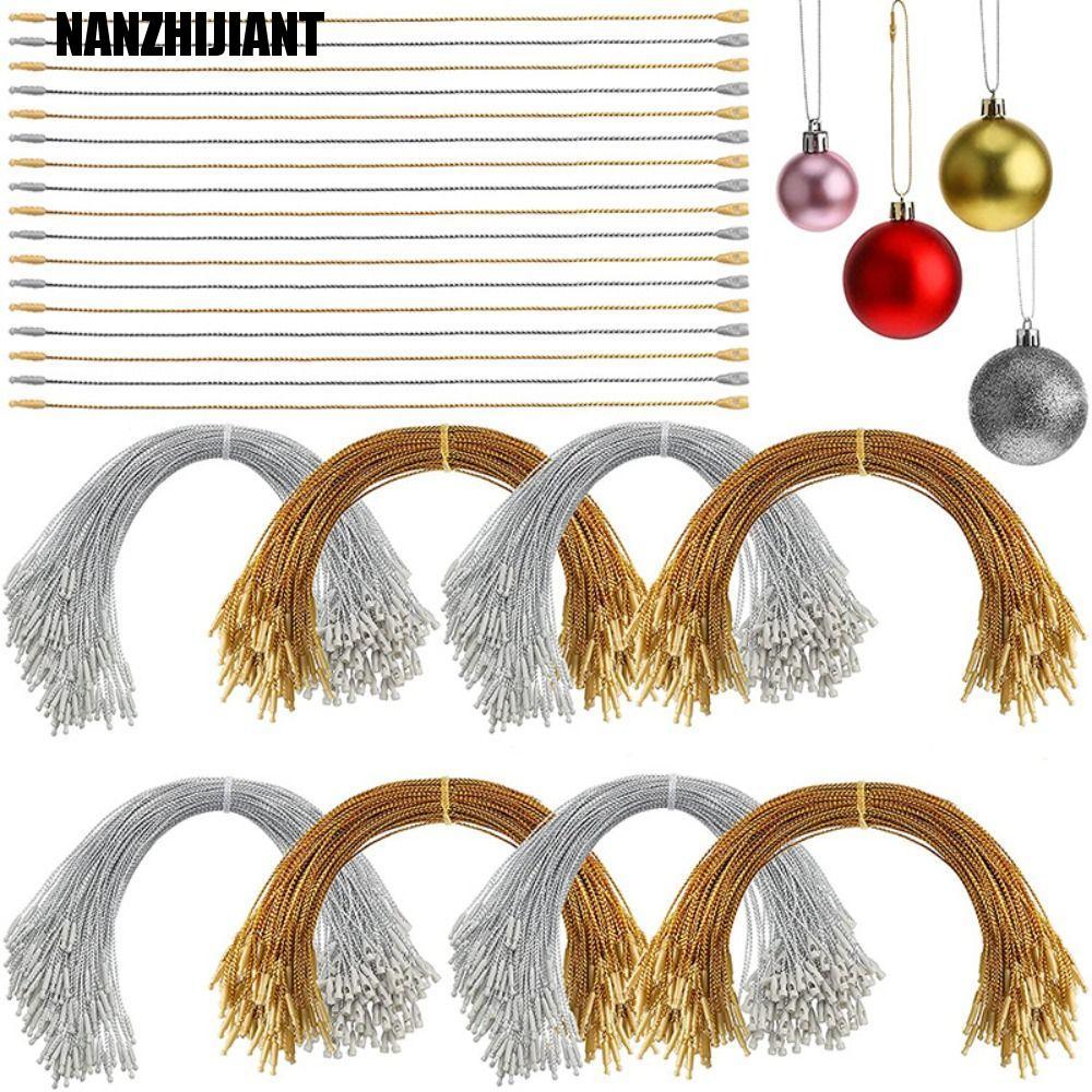 NANZHIJIANT 100 Pçs/set Enfeites De Corda De Cabide De Natal , Cordões De Bola Feitos À Mão De Poliéster , Com Fivela