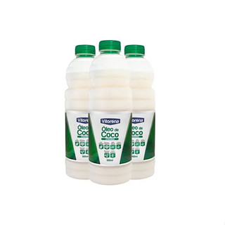 Óleo De Coco Vitorena 900ml - Kit 3 Unidades - Frete Grátis em Oferta na Shopee