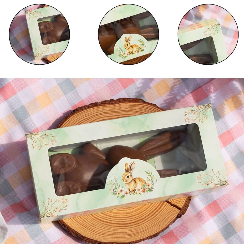 10 CAIXA P/ 4 MINI OVOS 50G OU COELHO DE CHOCOLATE - 5915 ( IDEIA PÁSCOA 2026)
