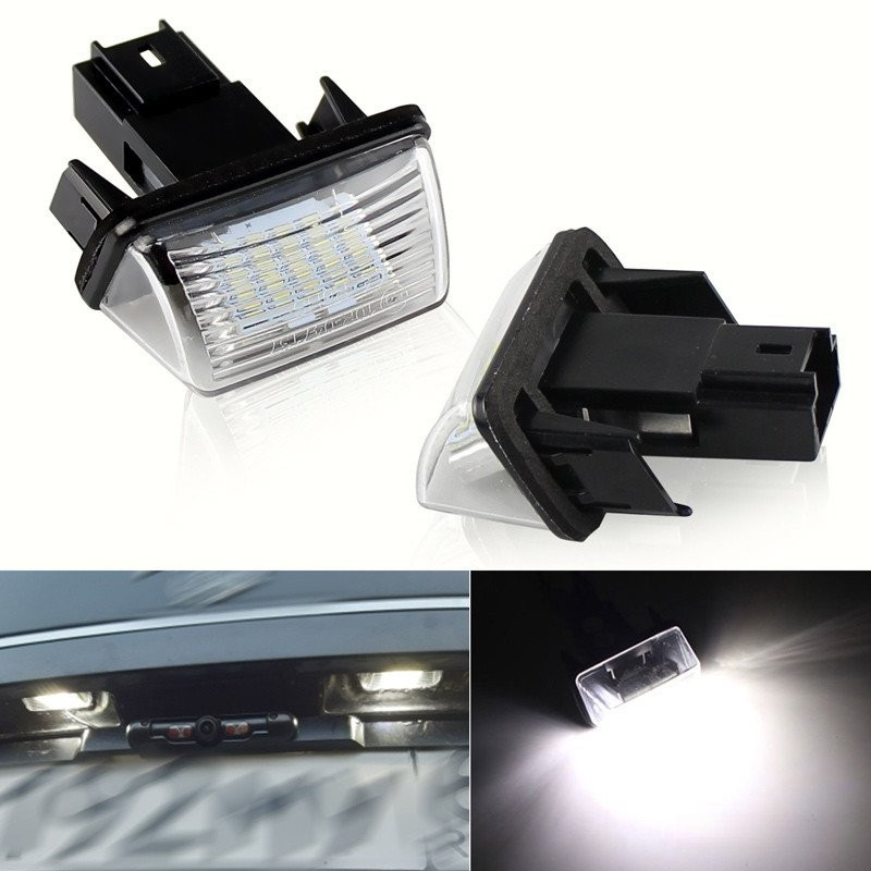 2 Peças Para Peugeot 206 207 407 406 306 307 5008 Tepee B9 Parceiro (B9/M49/M59) Luzes LED De Placa De Licença AUTO/Carr