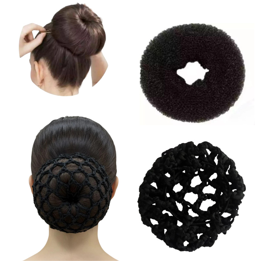 Kit Redinha de Crochê para Coque e Rosquinha P, M, G, Coque Perfeito Ballet Dança