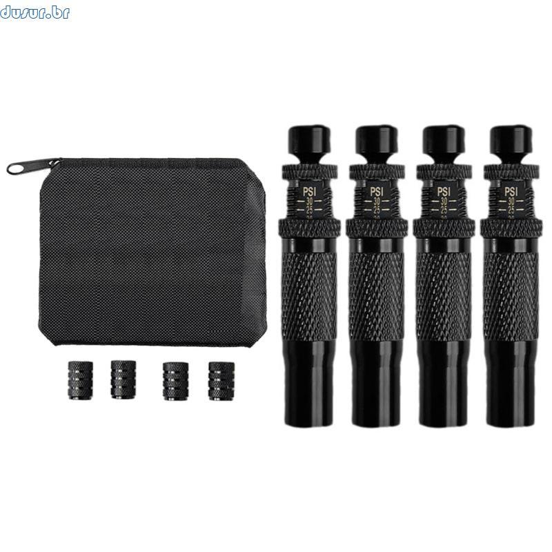 dusur9 Kit Fácil Gerenciamento Pressão Pneus Para Veículos 4 Deflatores Ajustáveis 0 7-2 1 Barra Tampas