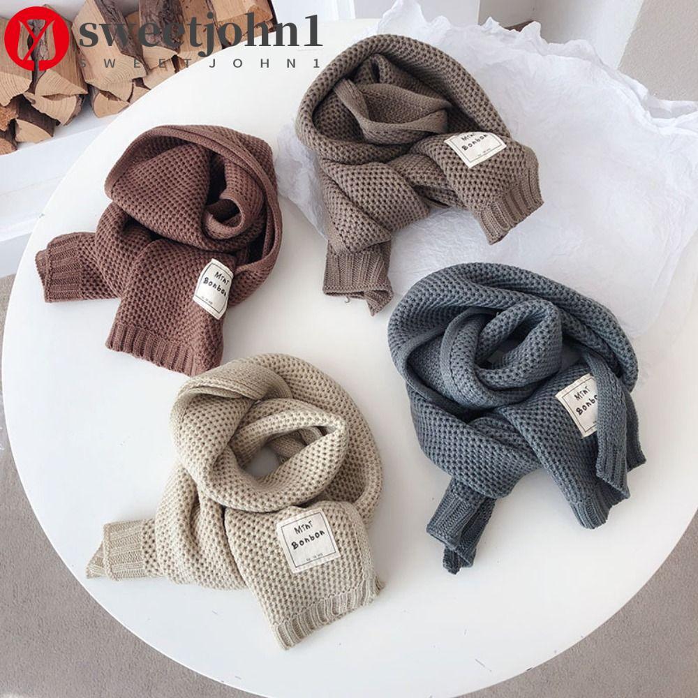 SWEETJOHN1 Cachecol Para Meninos E Meninas , De Malha Infantil Estilo Coreano Outono Inverno , À Prova De Vento