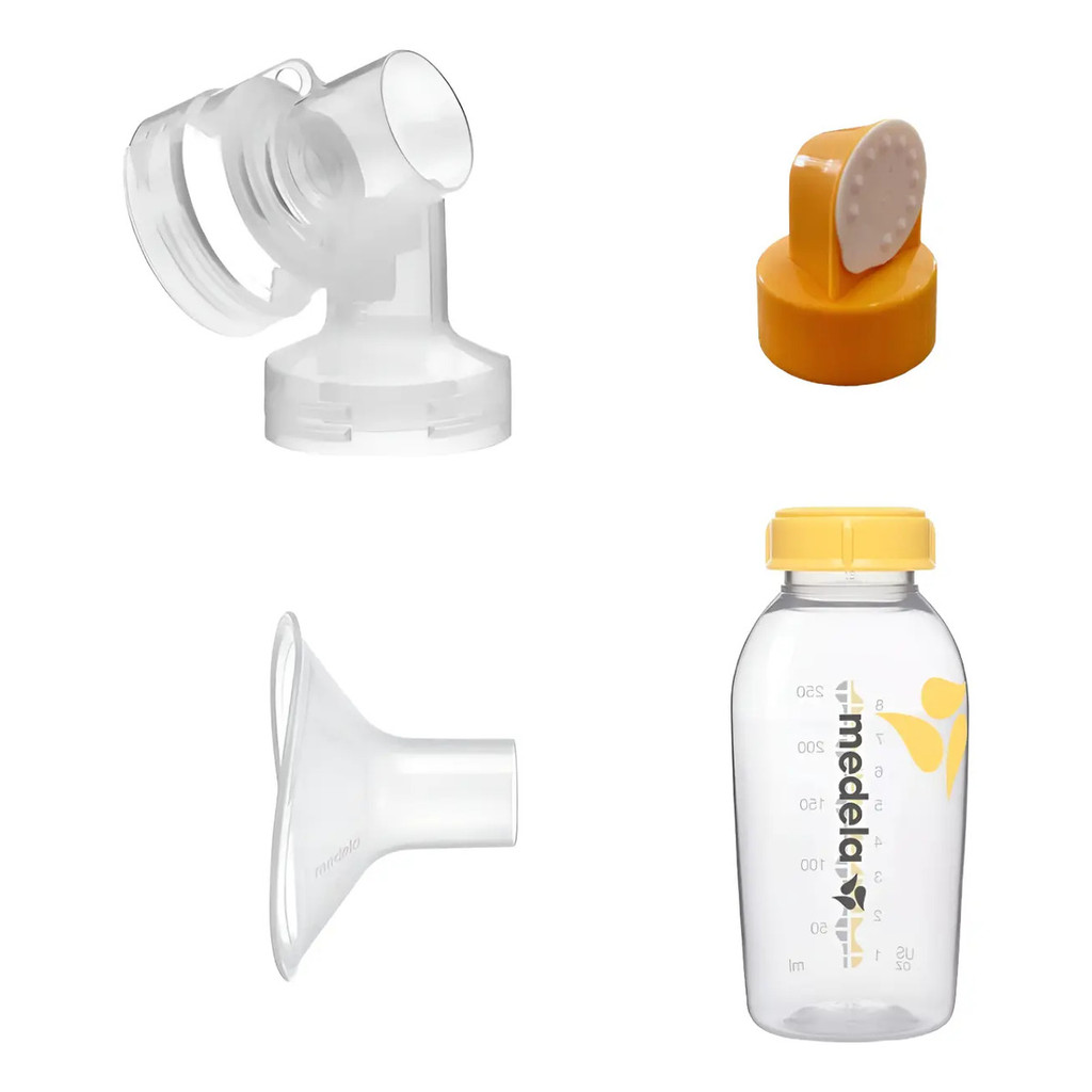 Kit Reposição Medela Conector+funil 24mm+frasco 250ml+valvul