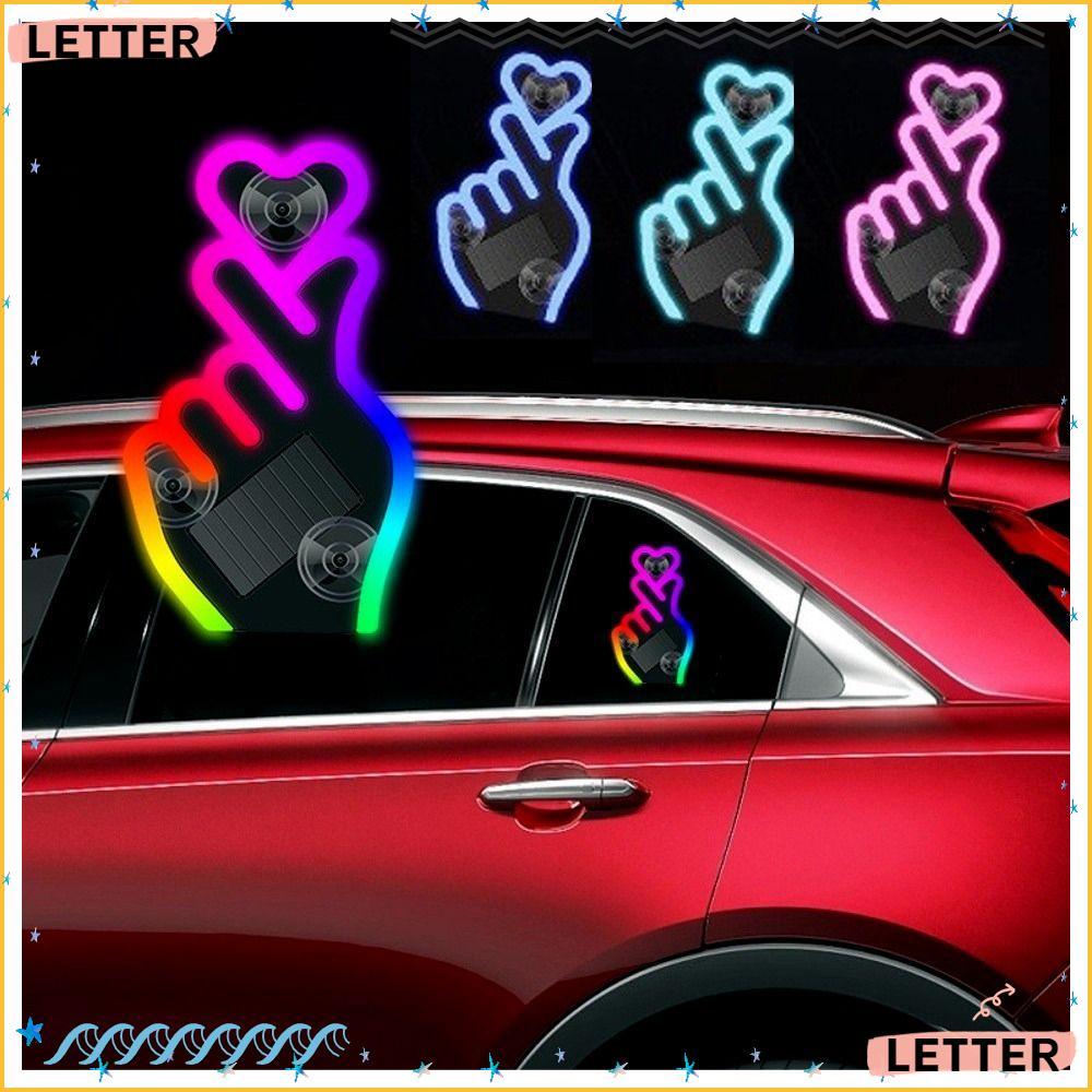 Carta LED Luz Em Forma De Coração , De Advertência Sem Fio Mão Néon , Alimentada