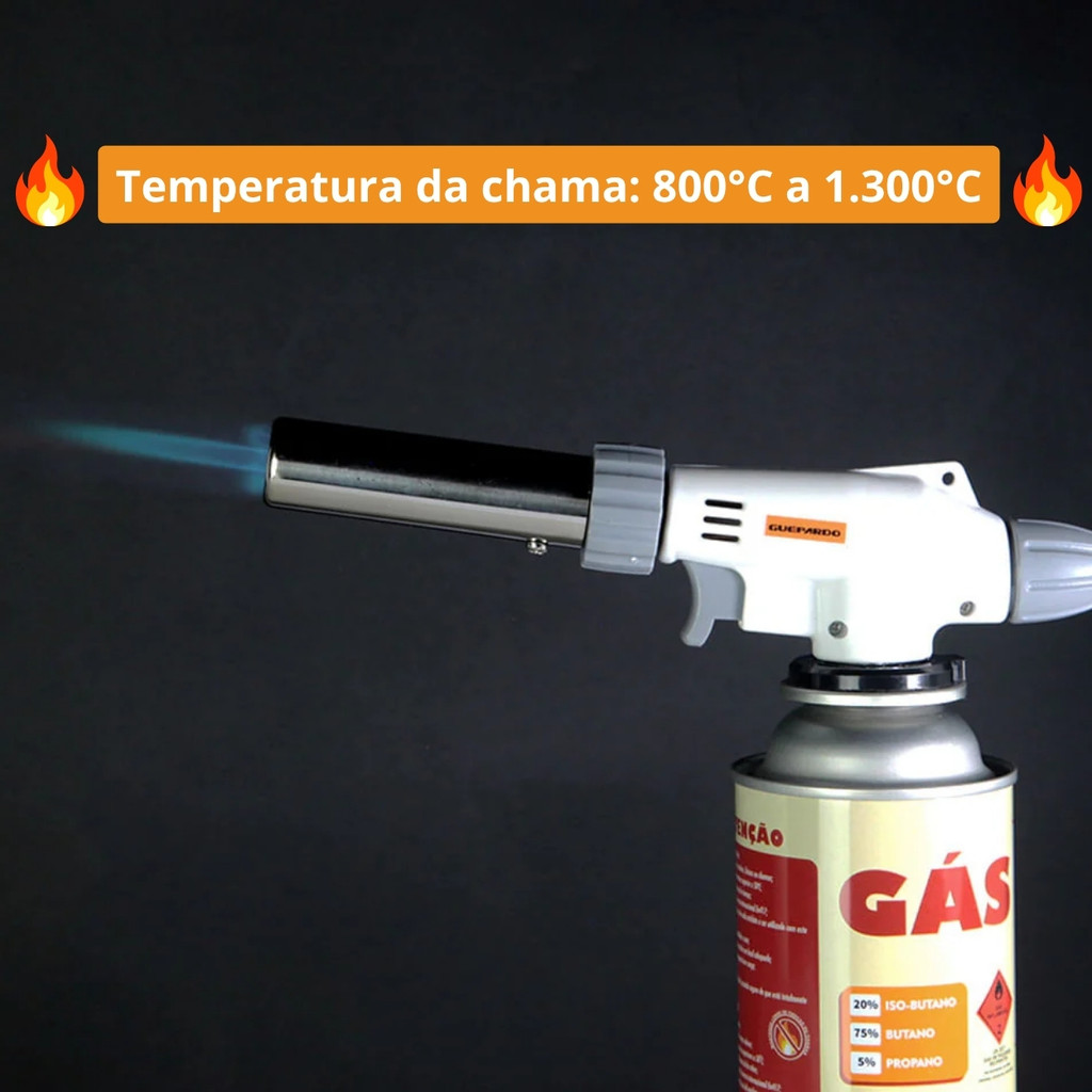 Maçarico Flame Gun C/ Gatilho Acendedor Automático Guepardo · foto 2