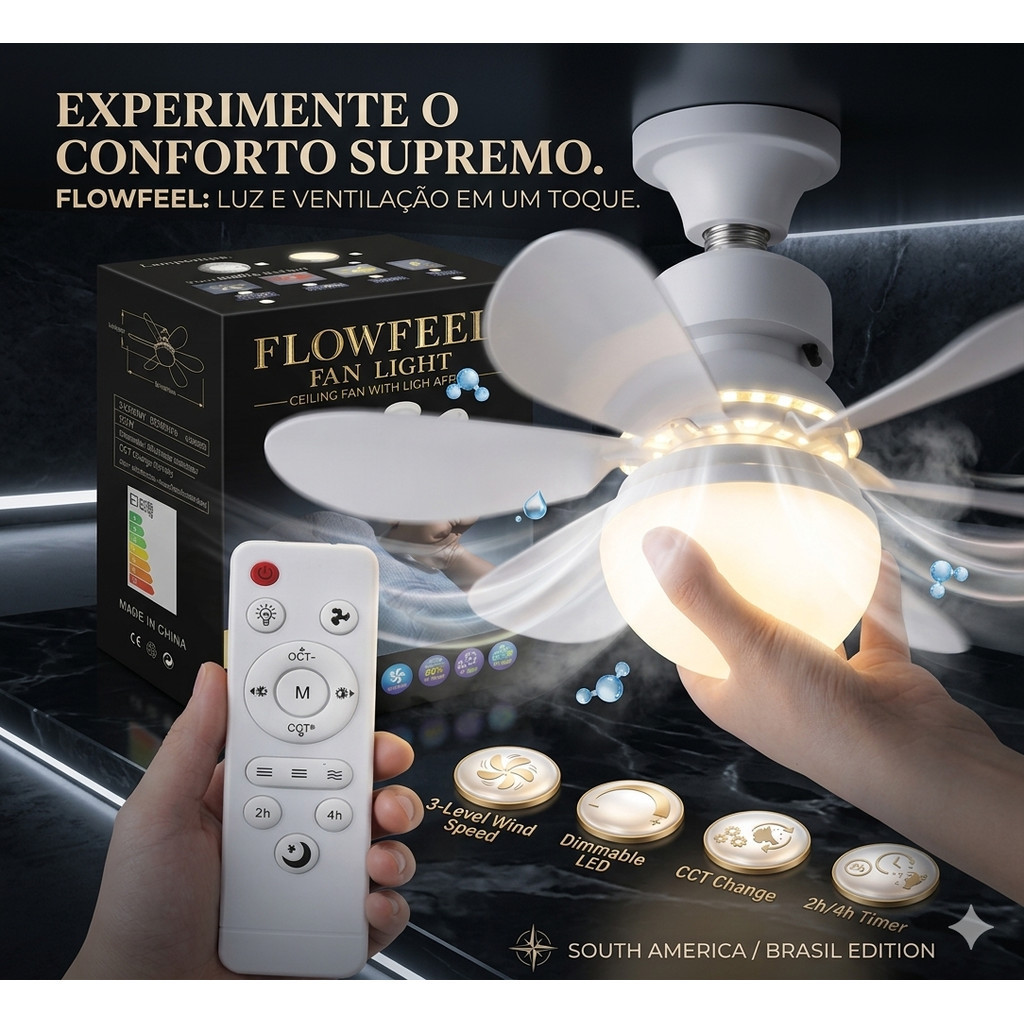 Ventilador de Teto com Controle Economica
