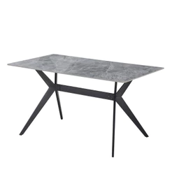 Mesa De Jantar Tampo De Granito Para Cozinha Italy Cinza 140cm