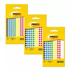 Kit Etiquetas TP Multiuso cores 6mm Pimaco