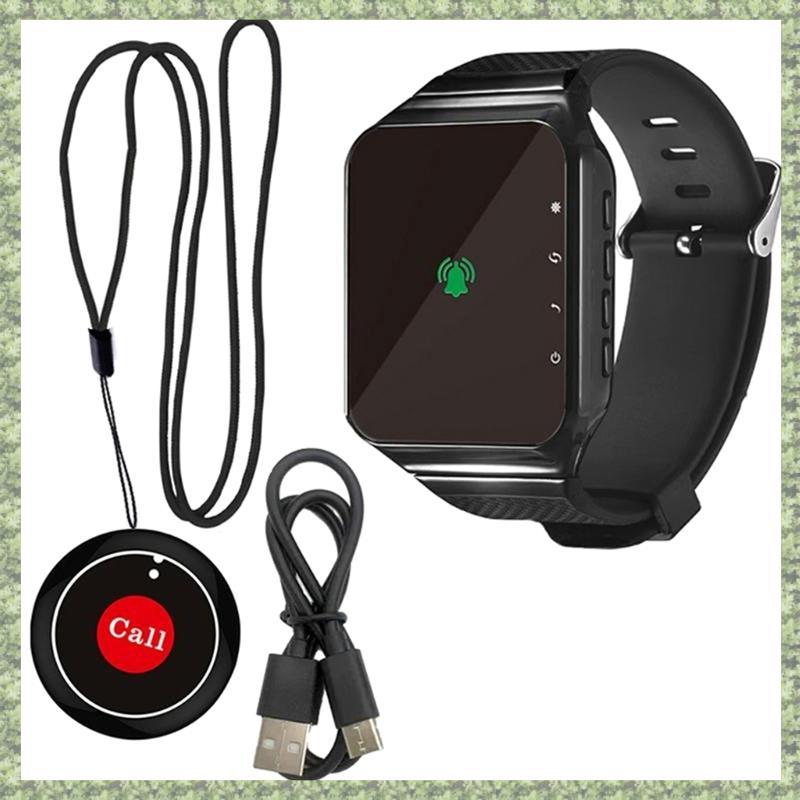 Receptor De Relógio Para Cuidados Idosos , Pager De Restaurante Com Display LED , Sistema De Chamada De Garçom Sem Fio D