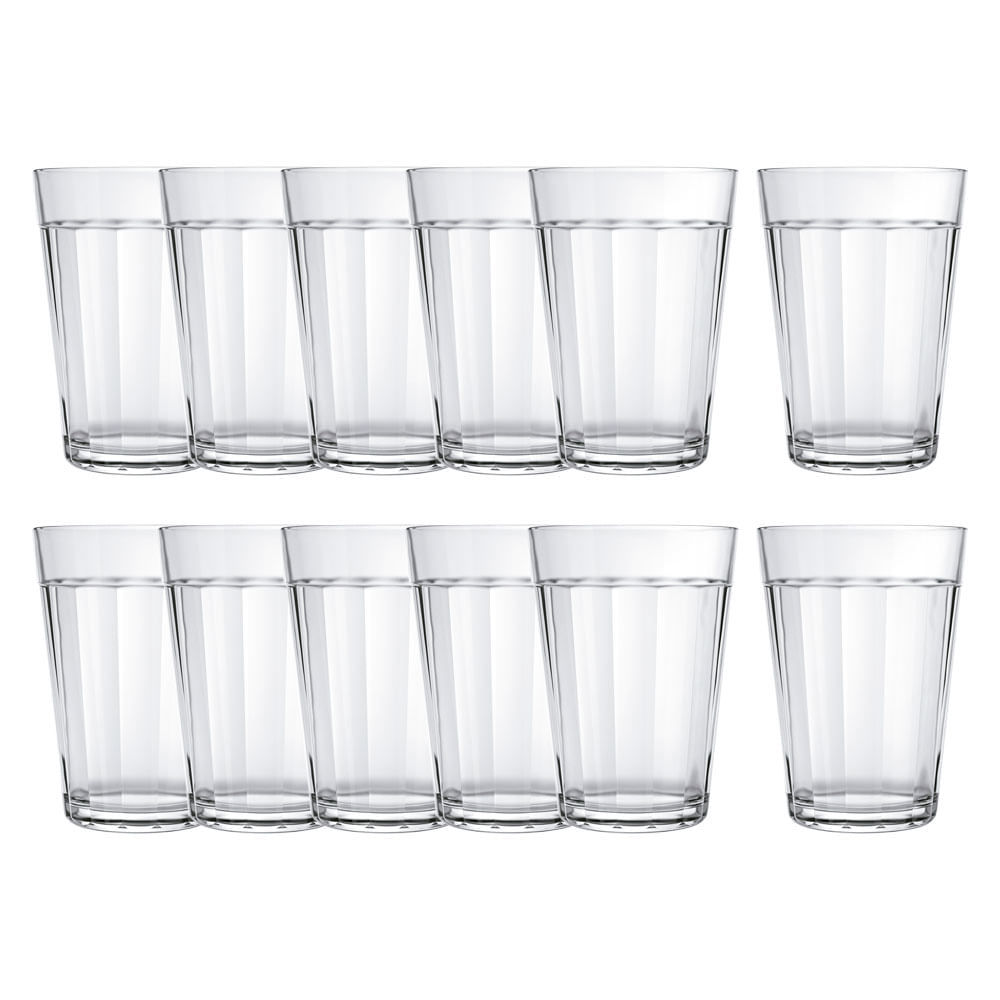 Conjunto com 12 Copos Americano 190ml Nadir