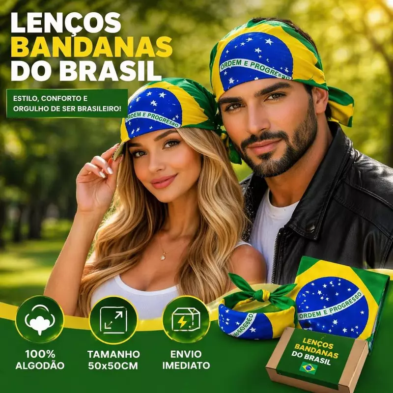"Bandana Brasil: Estilo e Conforto por R$ 14,90 🇧🇷"