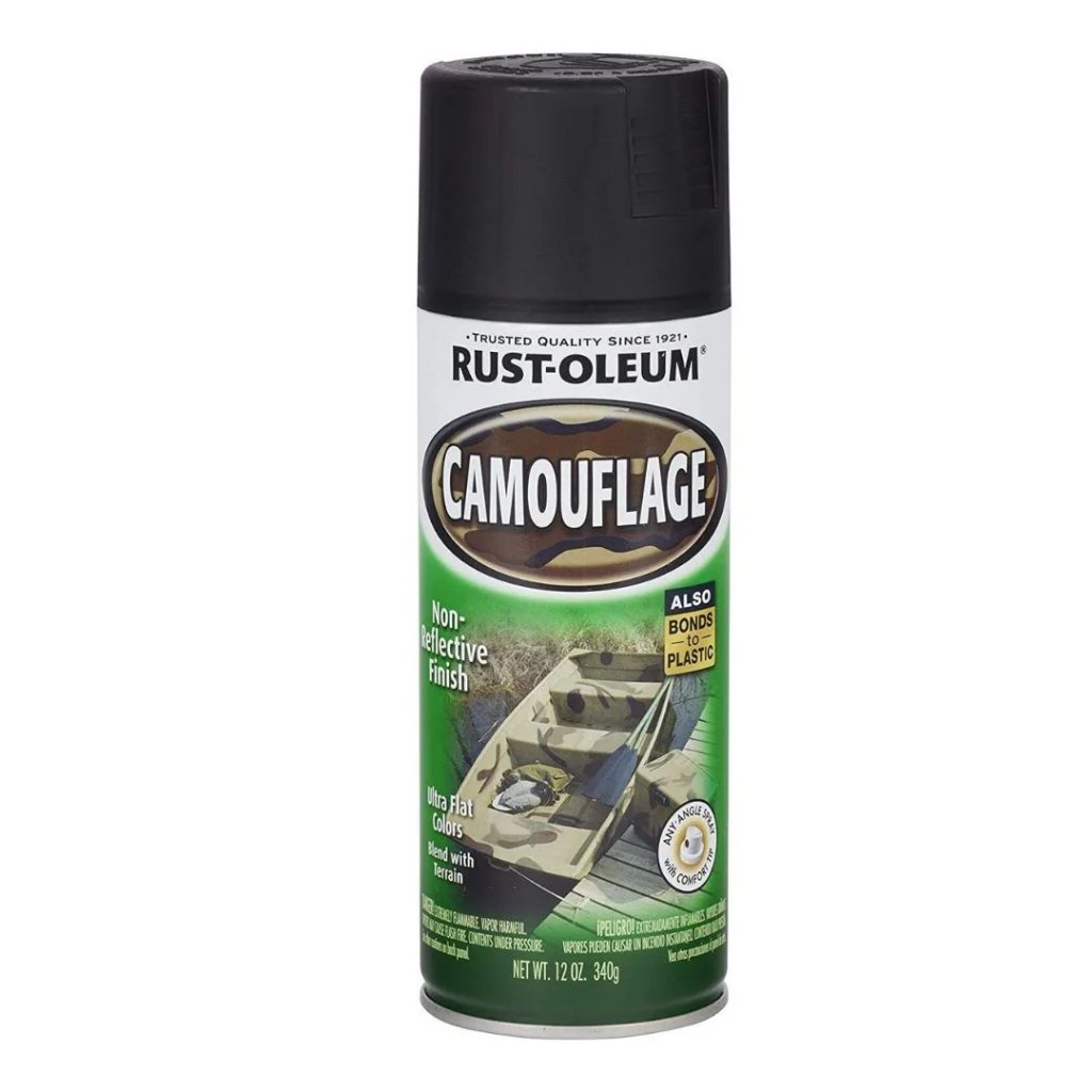 Tinta Spray Camuflagem Preto Fosco Rust Oleum