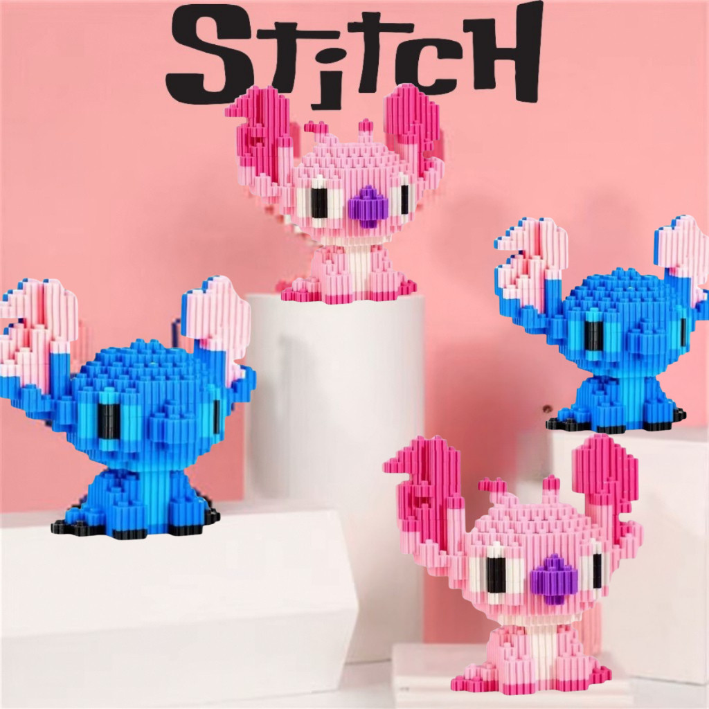 Lego Stitch Angel Mini Brinquedos Animado Montado Brinquedo Bricks Criança Disney em Oferta na Shopee