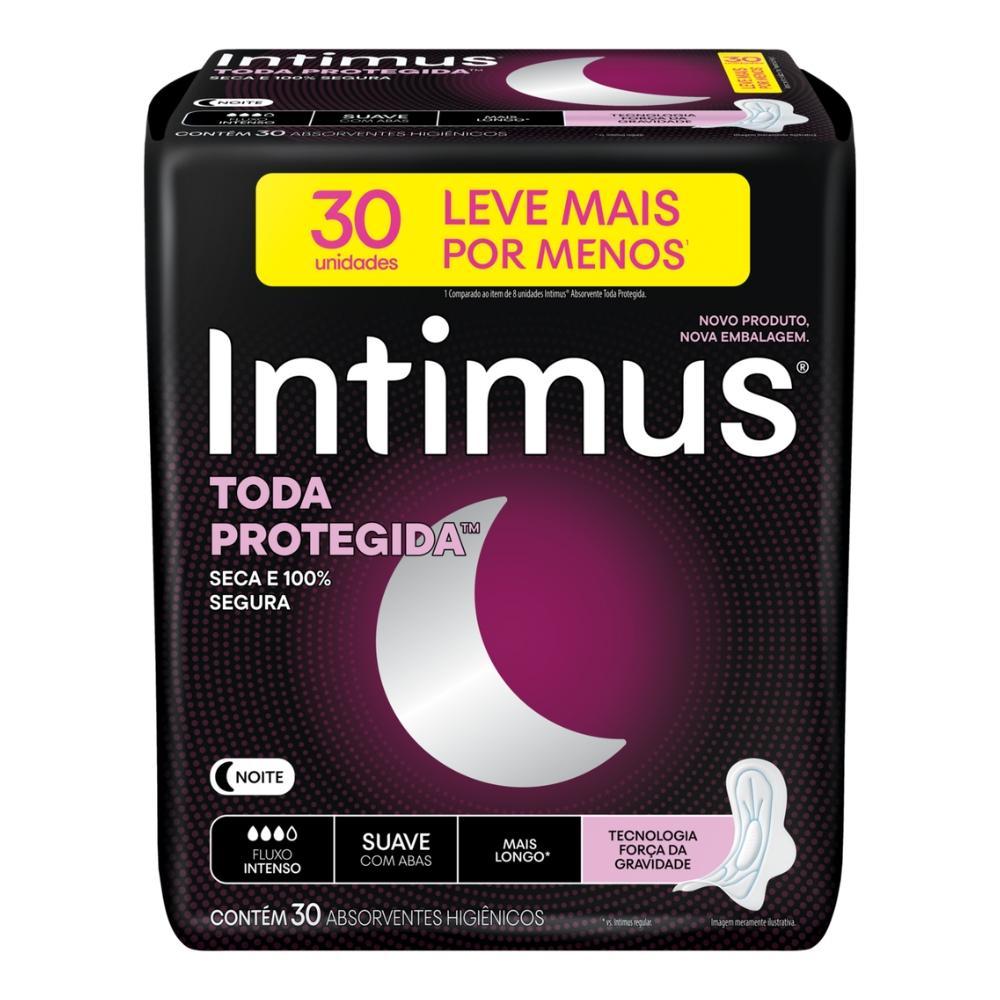 Absorvente Intimus Toda Protegida Suave Com Abas 30 Unidades em Oferta na Shopee