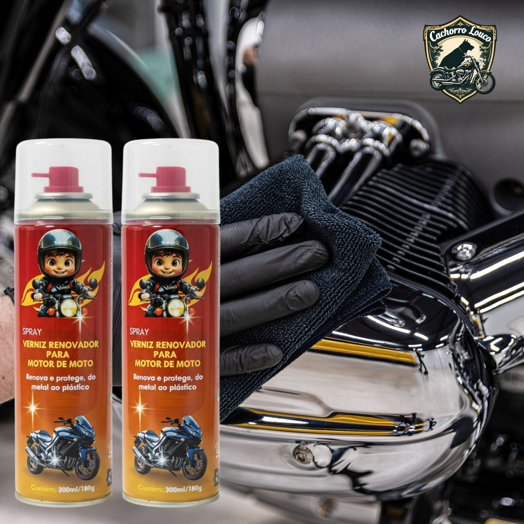 2 Spray Verniz Renovador Motor e Carenagem TudoQ 300ml 180g Kawasaki Z400