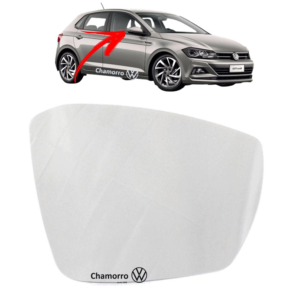 Espelho Vidro Lente Retrovisor Direito Vw Polo Virtus T-Cross Nivus Original Volkswagen 2GP857522