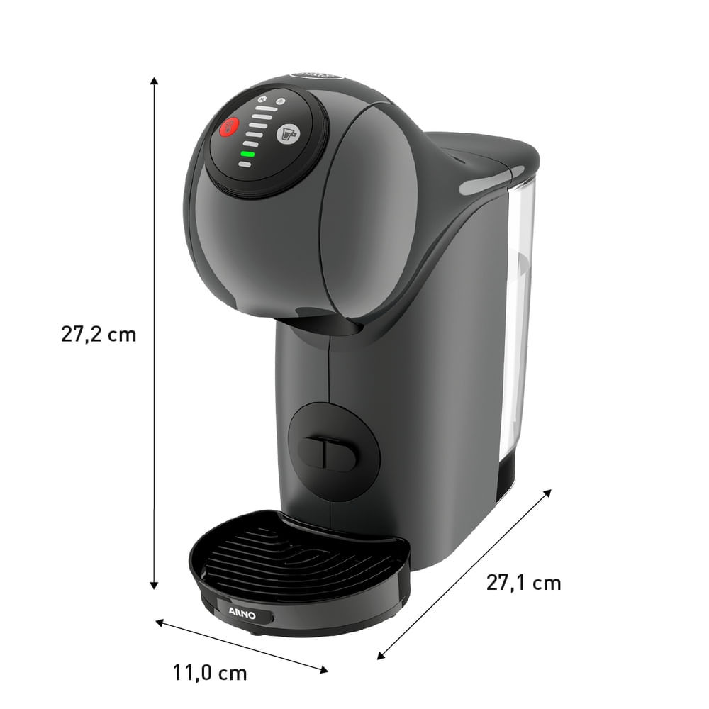 Detalhes do Cafeteira Nescafé Dolce Gusto Arno Genio S Basic DGS5 Grafite 127v