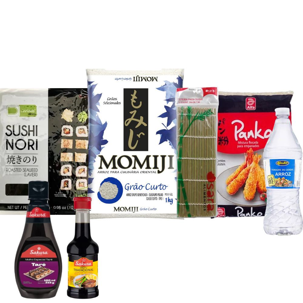 KIT SUSHI EM CASA ECÔNOMICO - EMPANADOS - HOT ROLL - TEMAKI KIT SUSHI EM CASA ECÔNOMICO - EMPANADOS - HOT ROLL - TEMAKI