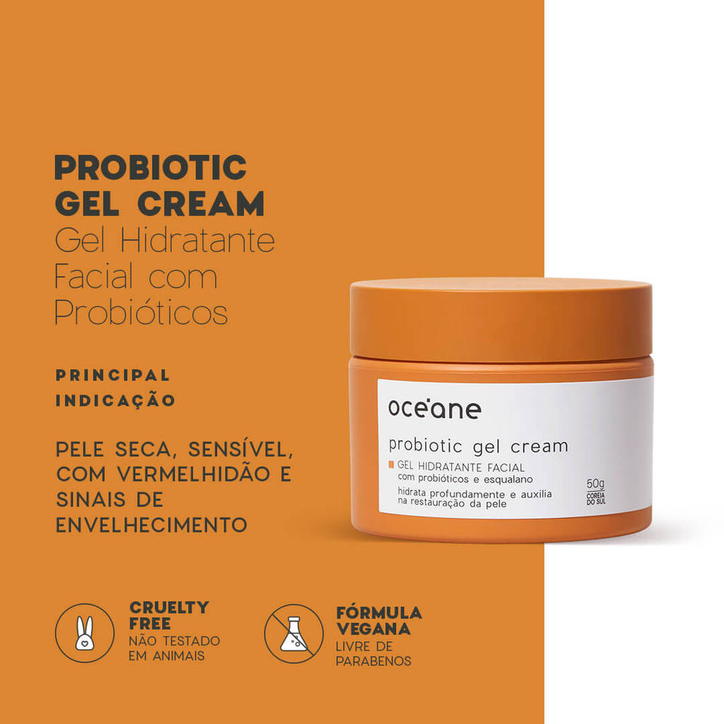 Detalhes do Gel Facial com Probióticos e Esqualano - Probiotic Gel Cream 50g