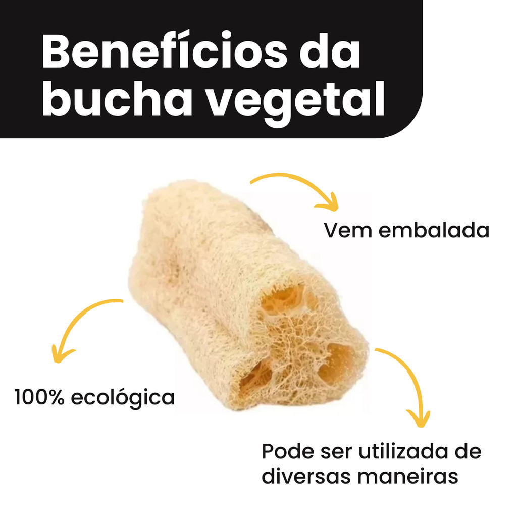 Kit 05 Esponja Bucha Vegetal Natural Banho Esfoliação Promoção Embalada em Oferta na Shopee