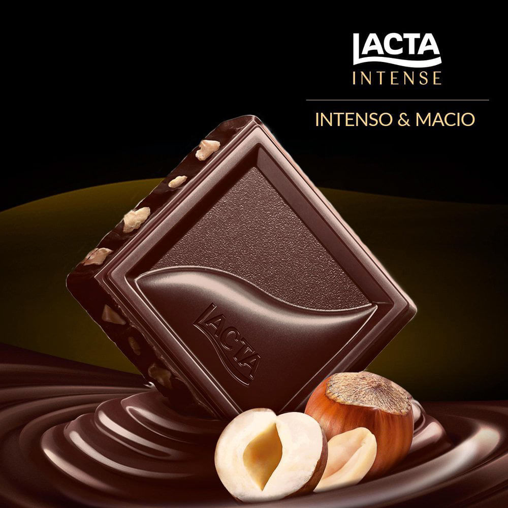 Detalhes do Chocolate Lacta Intense 60% Cacau Mix de Nuts 85g