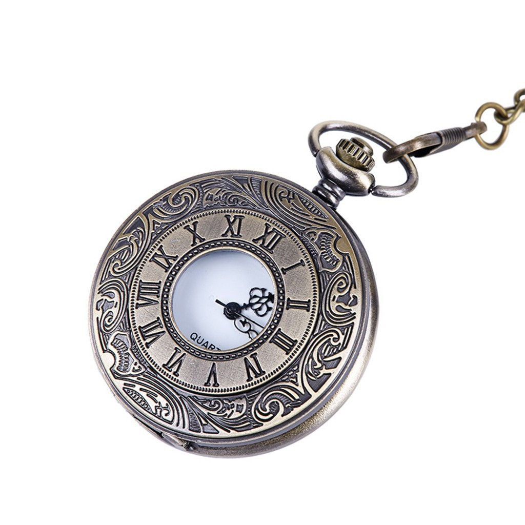 Relógio de Bolso Retro Steampunk de Quartzo com Números Romanos — imagem 2 de 2