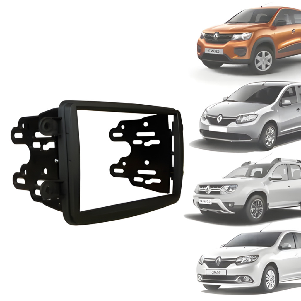 Moldura Painel 7pol 2 Din Fiamon Duster Logan Sandero Kwid em Oferta na Shopee