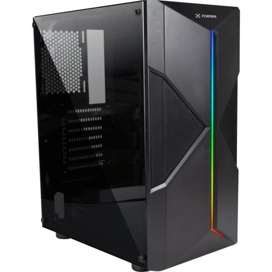 Gabinete Gamer Fortrek Holt Mid Tower RGB Preto [F002]