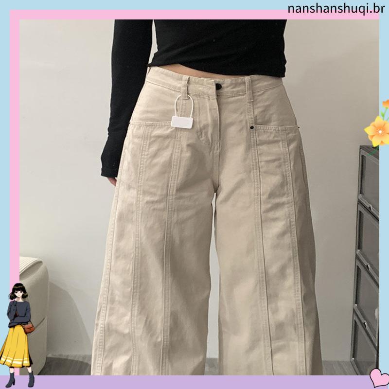 calça jeans feminina cargo calça cargo jogger Americano Retro macacão Jeans feminino verão 2025 novo estilo Design nicho
