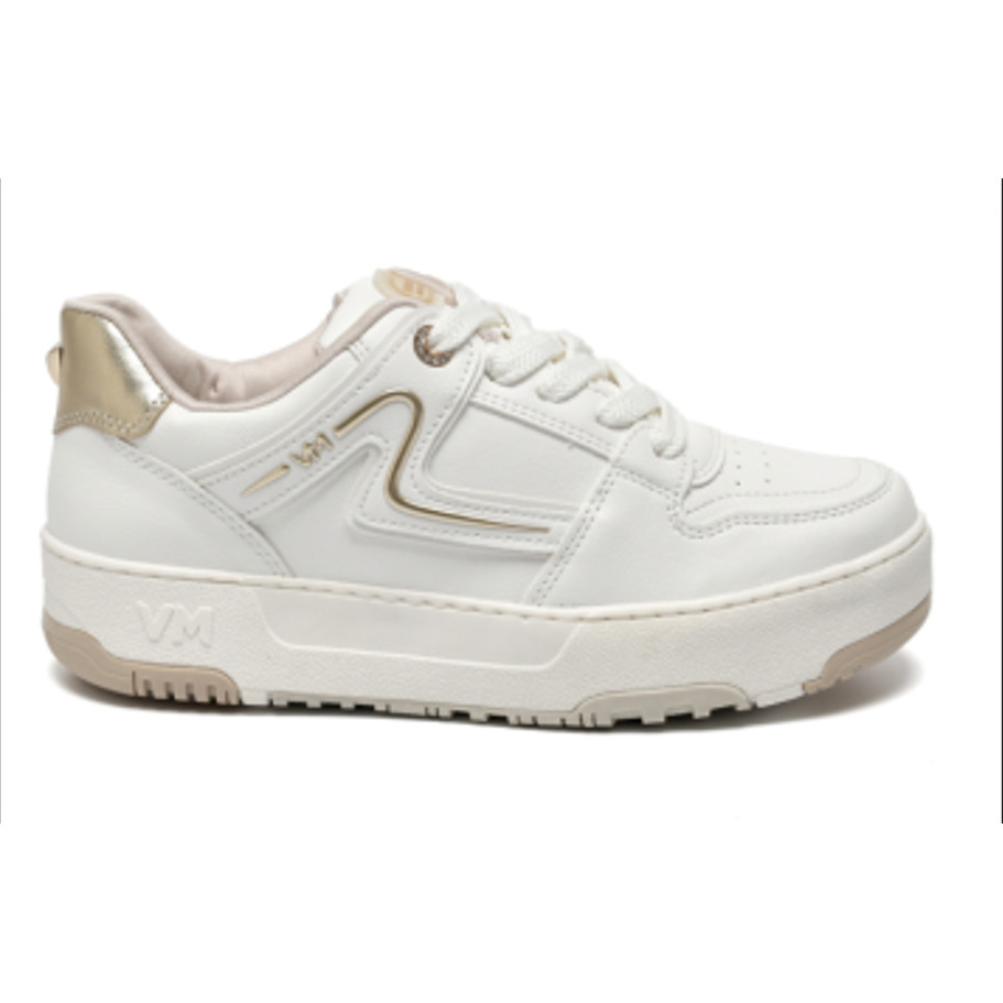 TENIS VIA MARTE FEM SOLA ALTA FLAT STRAS CASUAL ORIGINAL TOP