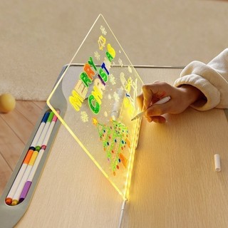 Luminária LED Escrever Abajur 3D 15X15 quadro de notas tela pra escrever decoração quarto…