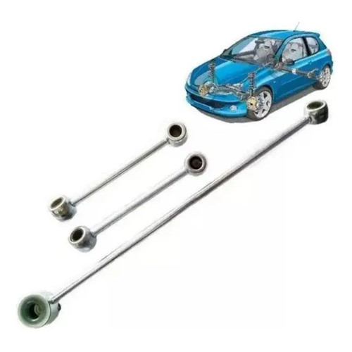 Haste Bieleta Trambulador Cambio Peugeot 206 1.4 1.6 - 3pçs Cinza