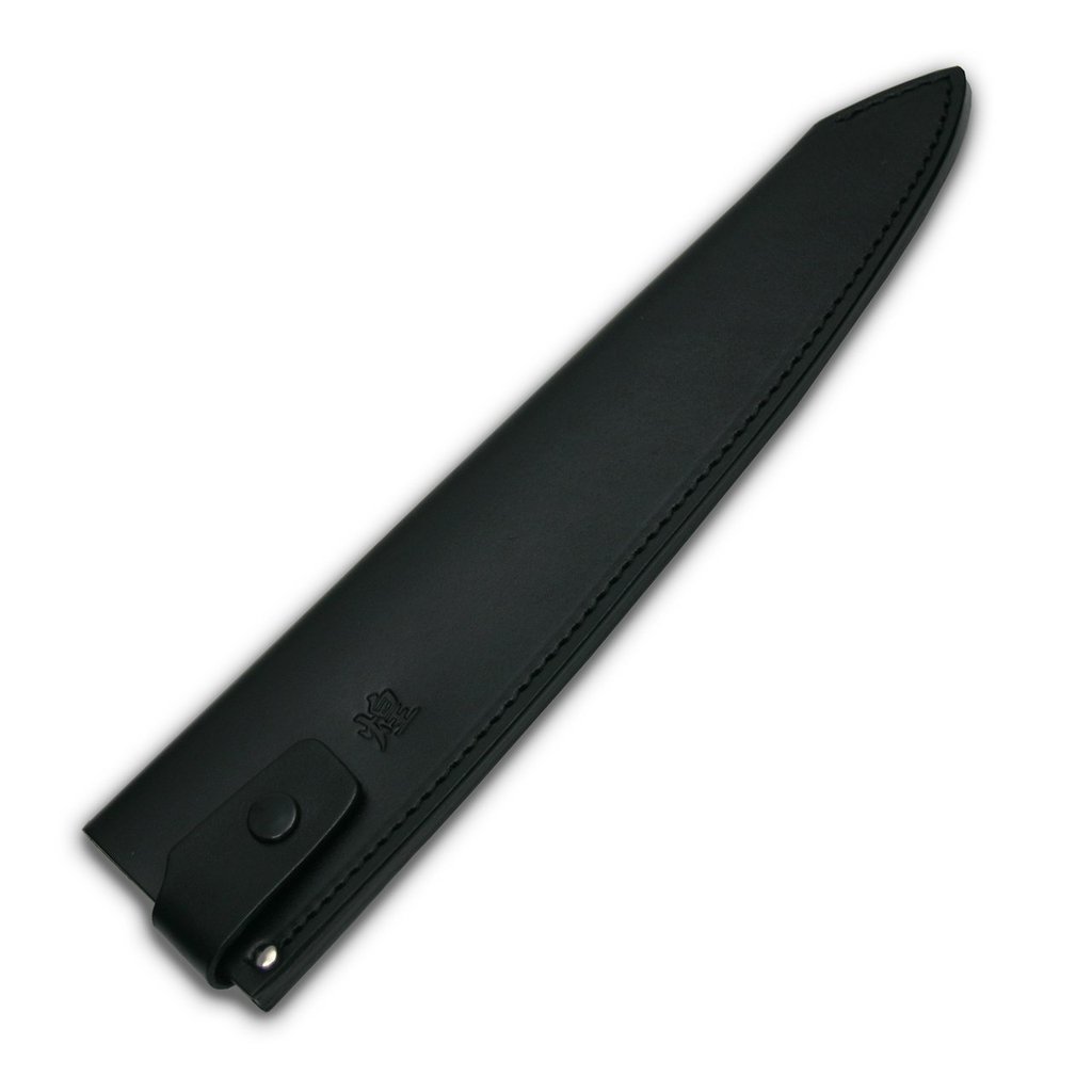 Estojo para faca Sakai Ichimonji Mitsuhide bainha de couro artesanal para Gyuto