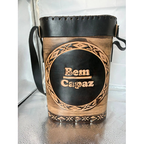 Mateira de Chimarrão em Couro Premium Bolsa Para Chimarrão