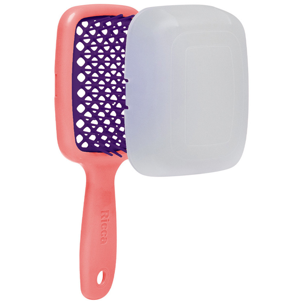 Escova Desembaraçante Ricca Flex Go Mini Coral