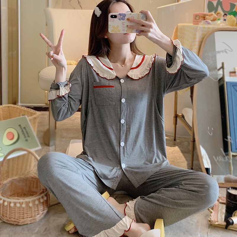 Primavera verão estilo fino Modal enfermagem roupas de confinamento roupas de enfermagem roupas para casa pijamas de mat