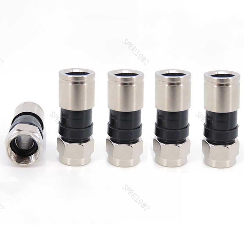 Conector De Plugue De Vedação De Pressão De Compressão Tipo F RG6 Para Adaptador Virgem De Satélite Sky BR19B2