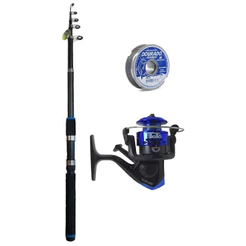 Kit De Pesca 1 Vara Telescópica 2,70m + 1 Molinete 1 Linha