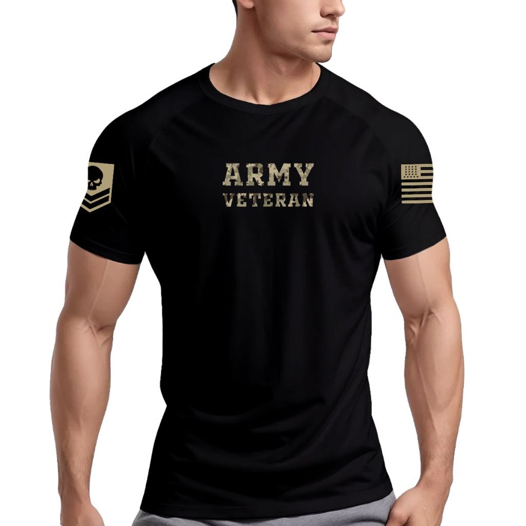 Camiseta Dry Fit Masculina Skull Caveira Army Veterano Camuflada Treino Academia BossStyle em Oferta na Shopee