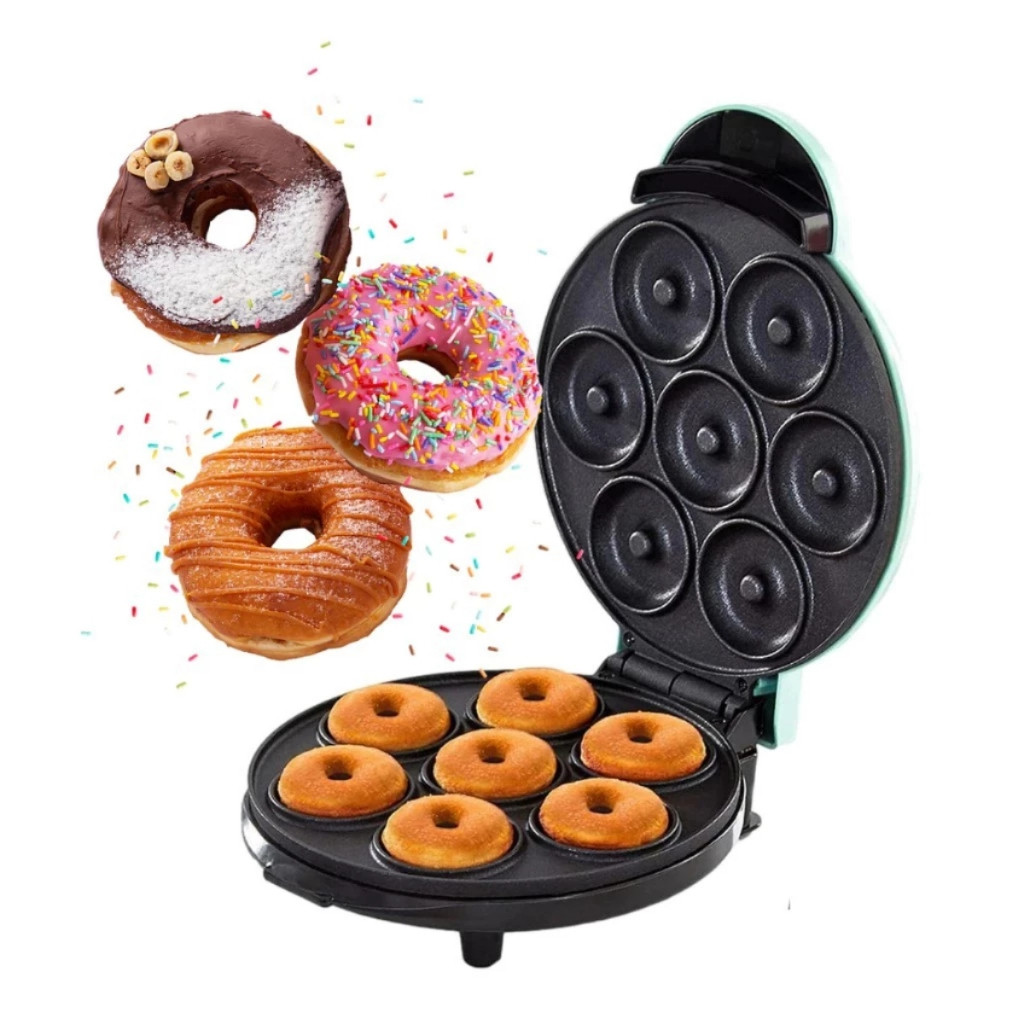 Máquina de Donuts 7 Furos Elétrica Antiaderente 110V