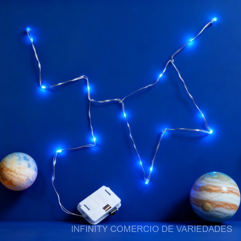 4/5/6 Pcs Luz LED Azul 2m 20 Lampadas Pilha Decorativa Ecologica Sem Radiacao Para Interna Festas Presentes